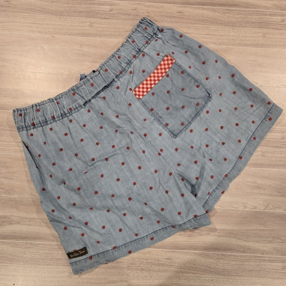 New Matilda Jane Enchanted Garden Cameron Chambray Dobby Tassle Tie Shorts Small - Picture 2 of 12